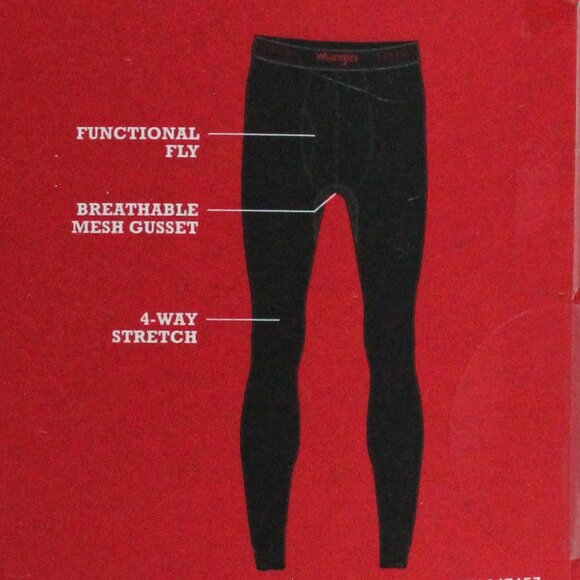 Wrangler Workwear Men's 2XL Black Performance Base Layer Pant - Picture 6 of 9